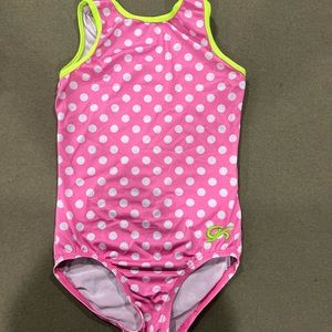 Polka dots!  Gymnastics Practice leo